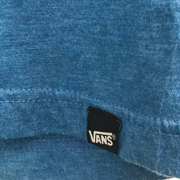 Vans Blue Graphic T-Shirt Red Tongue Blue Small - Picture 4 of 5